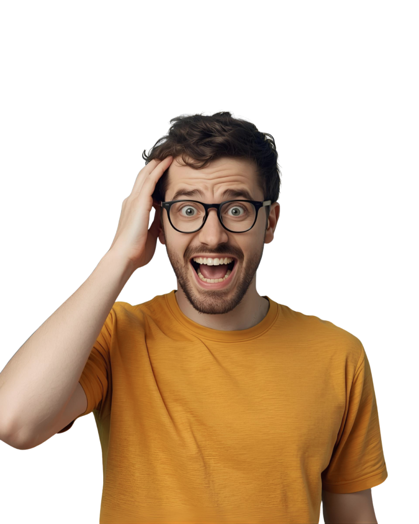 בחור מגרד את הראש